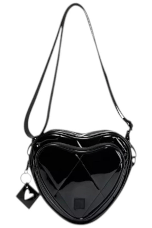 Shawn Killinger Handbags - Shawn Killinger x IHKWIP Lover Quilted Heart Crossbody Black Patent